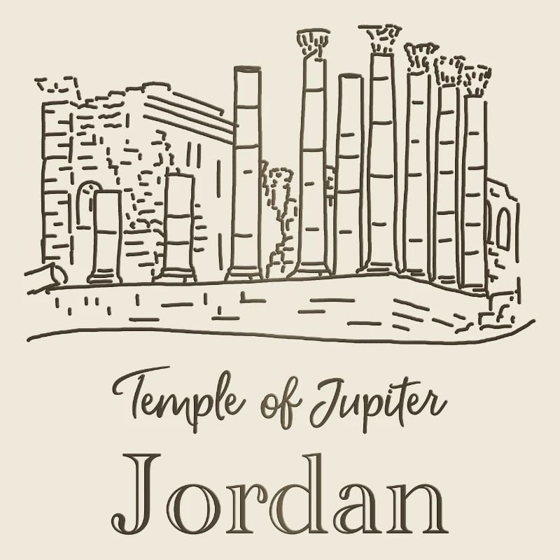 Jordanie, Jerash, Temple de Jupiter
