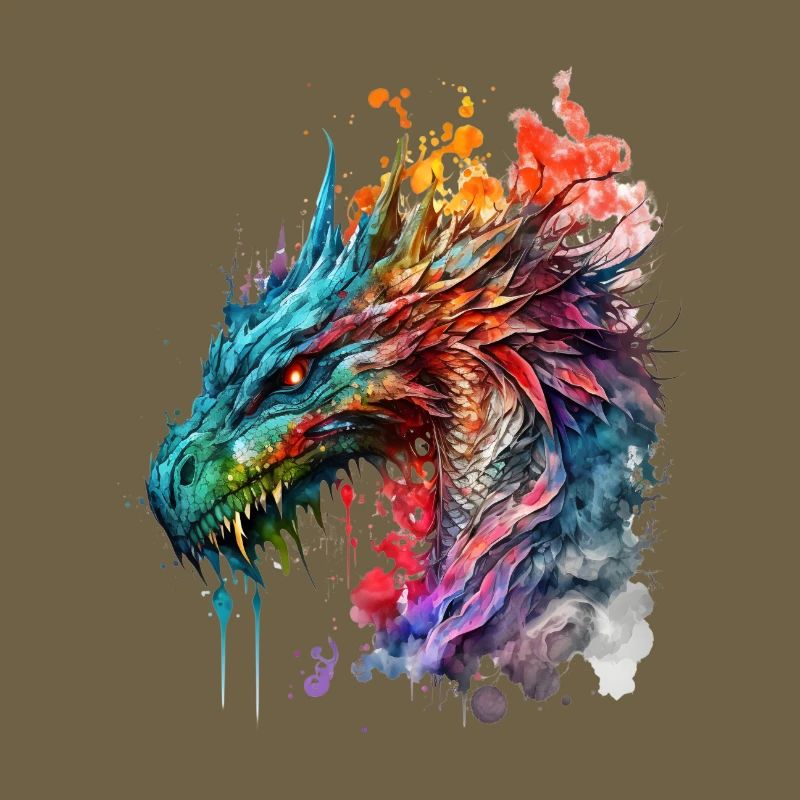 Aquarell Drache