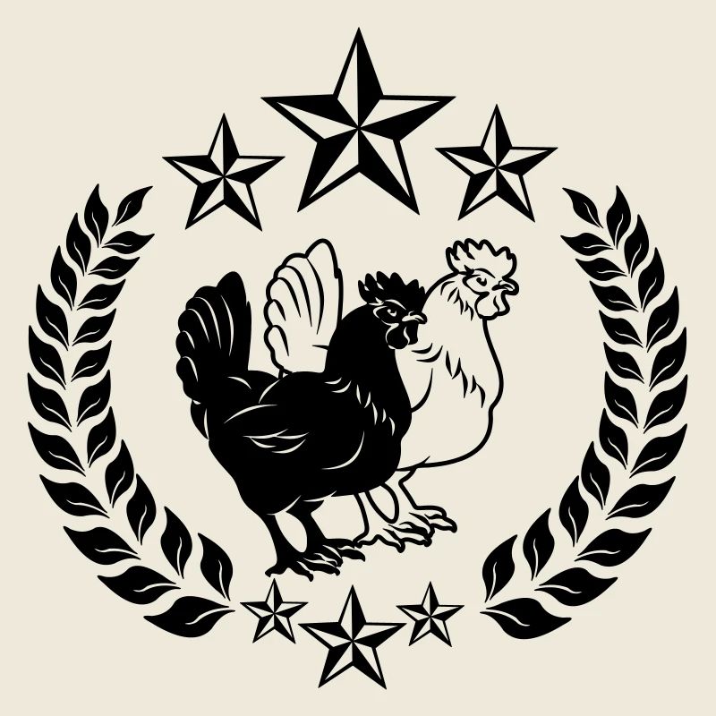 White and black chicken