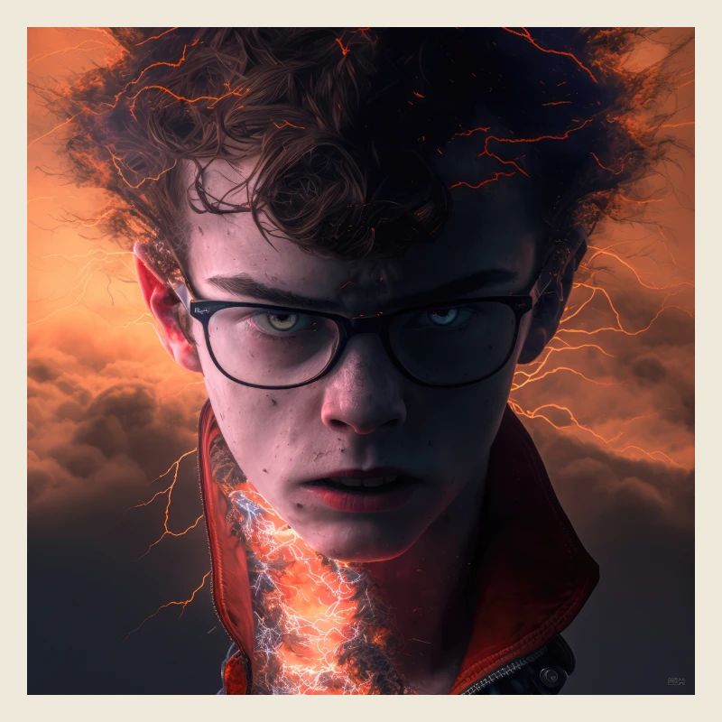 Portrait elektrik -  Éclairs et Feu Intérieur