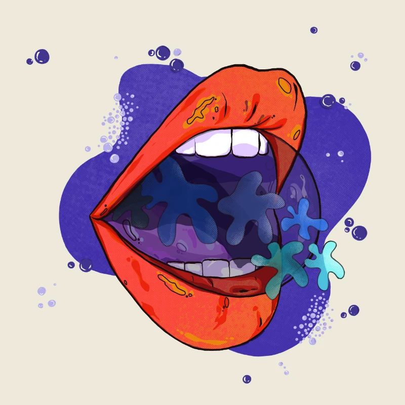Fleurs en bouche