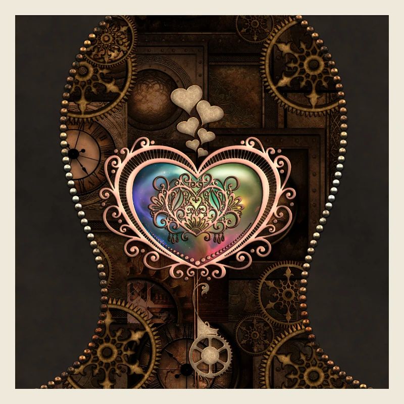 Romantisches Steampunk-Herz