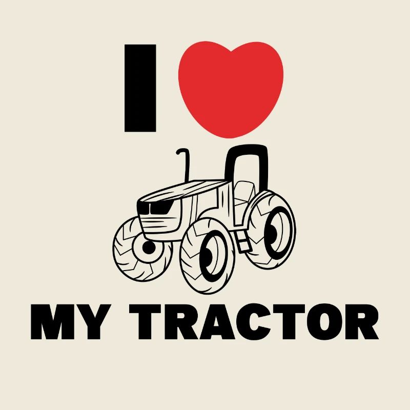 Farming Heart I Love Tractor Statement Farmer