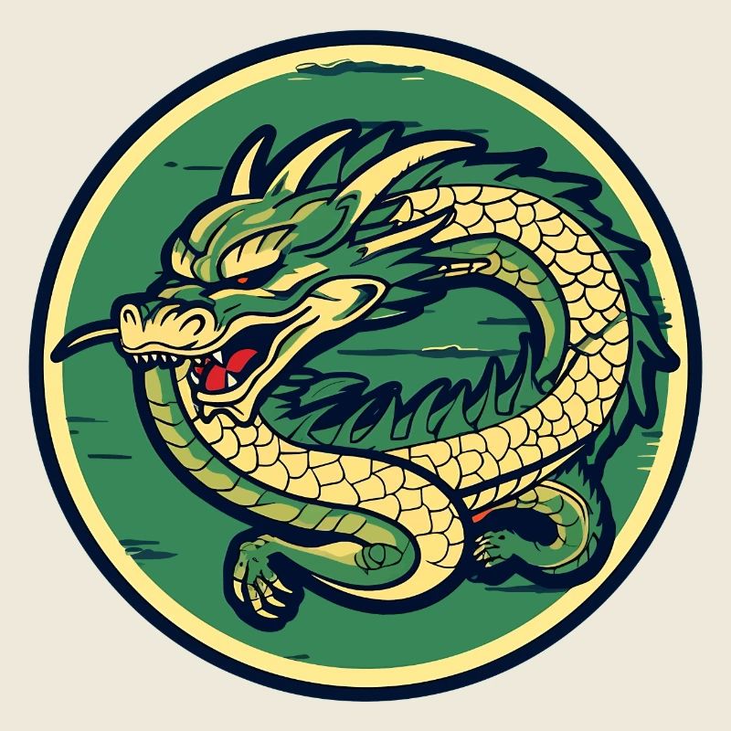 Dragon Crest Circle Patch