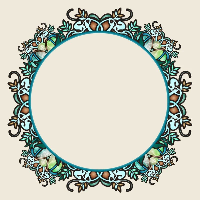 Jugendstil Rahmen in transparenter Glas Optik