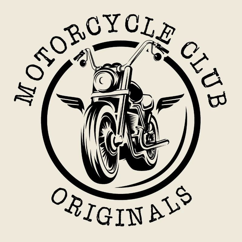 Motorrad Club Custom Garage Chopper Emblem Symbol