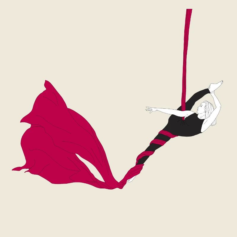 Magenta Silks Luftakrobatik