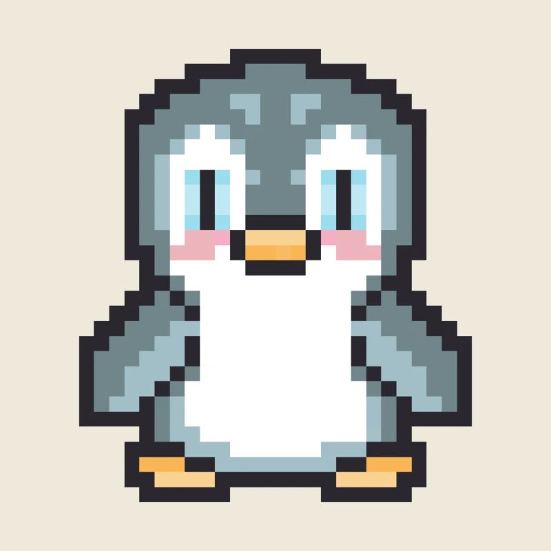 Pingouin pixel art
