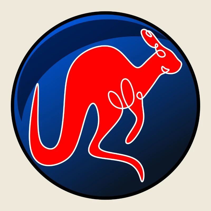 KANGAROO LINE DRAWING MARSUPIALS
