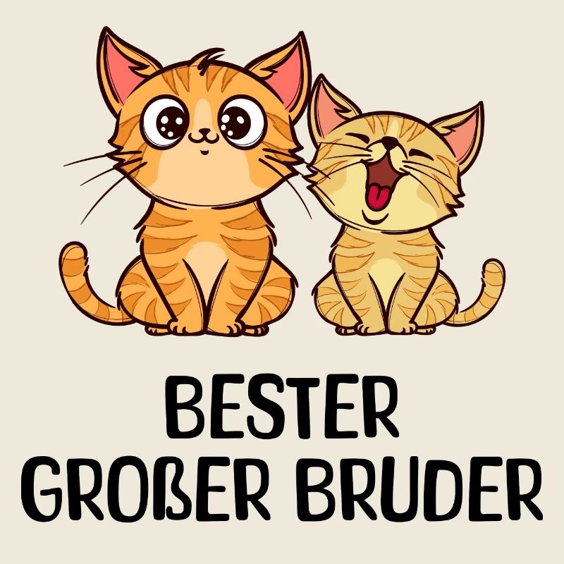 Großer Bruder Katze Statement Geschwisterliebe