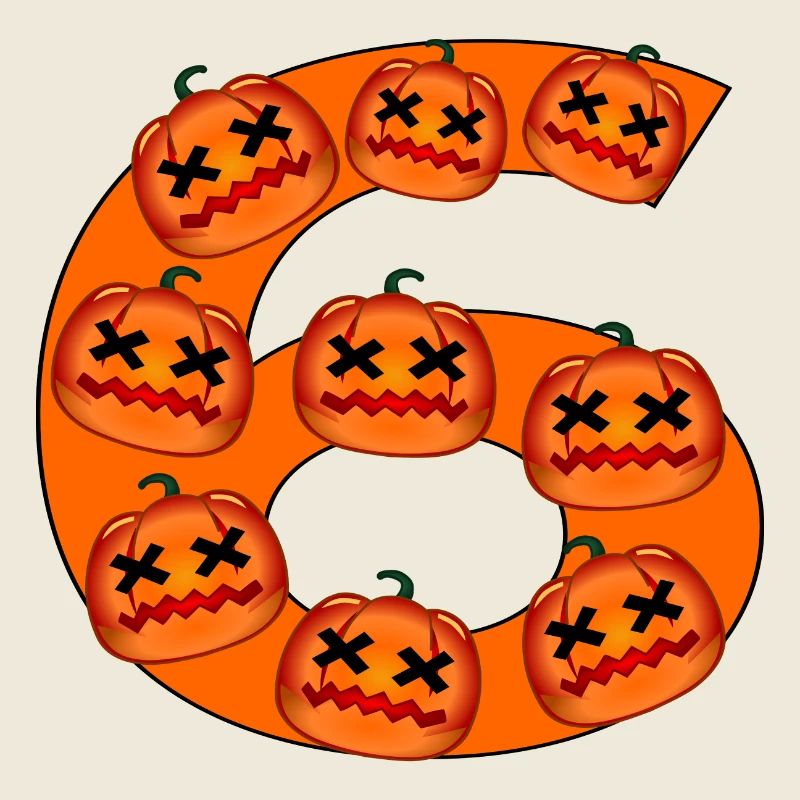 NUMBER 6 - AUTUMN HALLOWEEN PUMPKINS