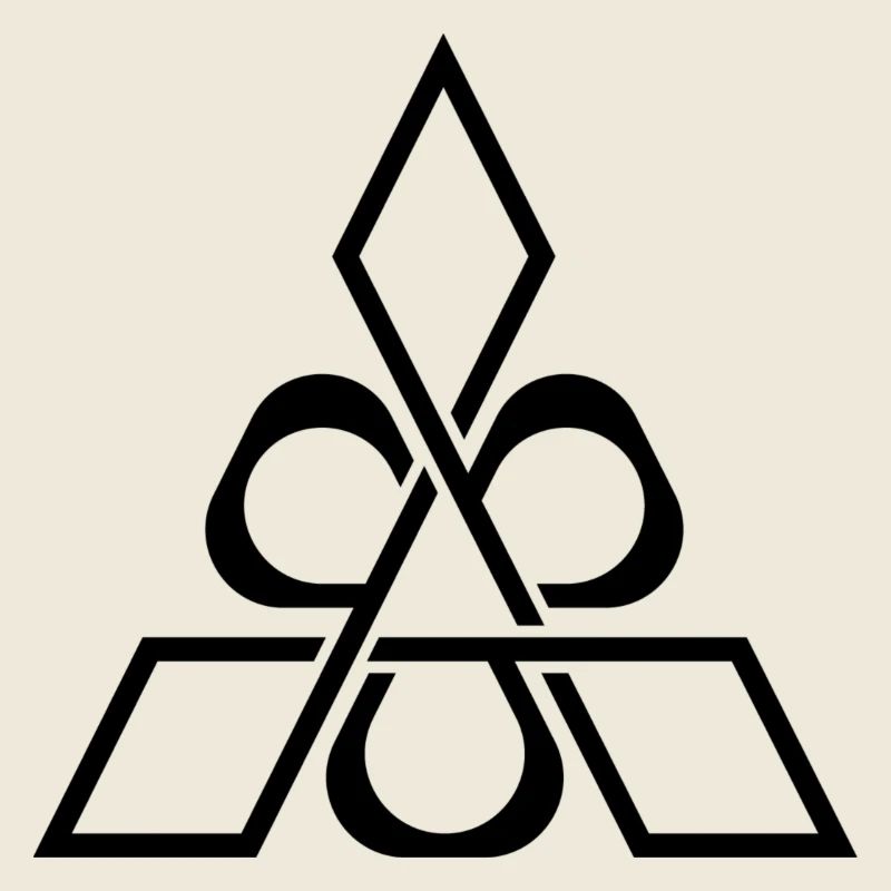 Abstract triangle and rings design