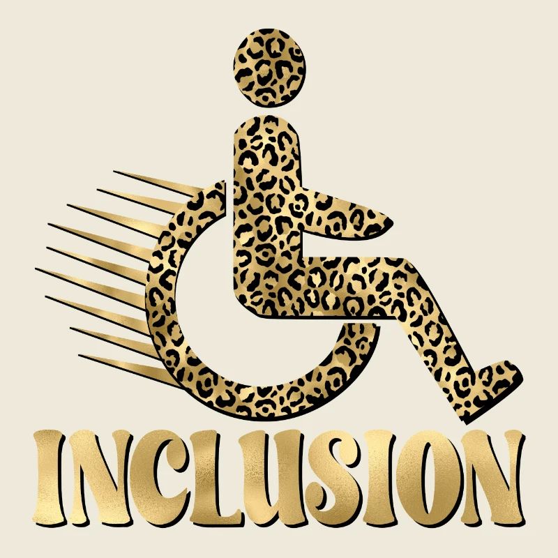INKLUSION ROLLSTUHL LEOPARDENMUSTER