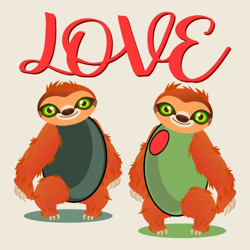 LOVE SLOTH OLIVES COSTUMES FOR COUPLES