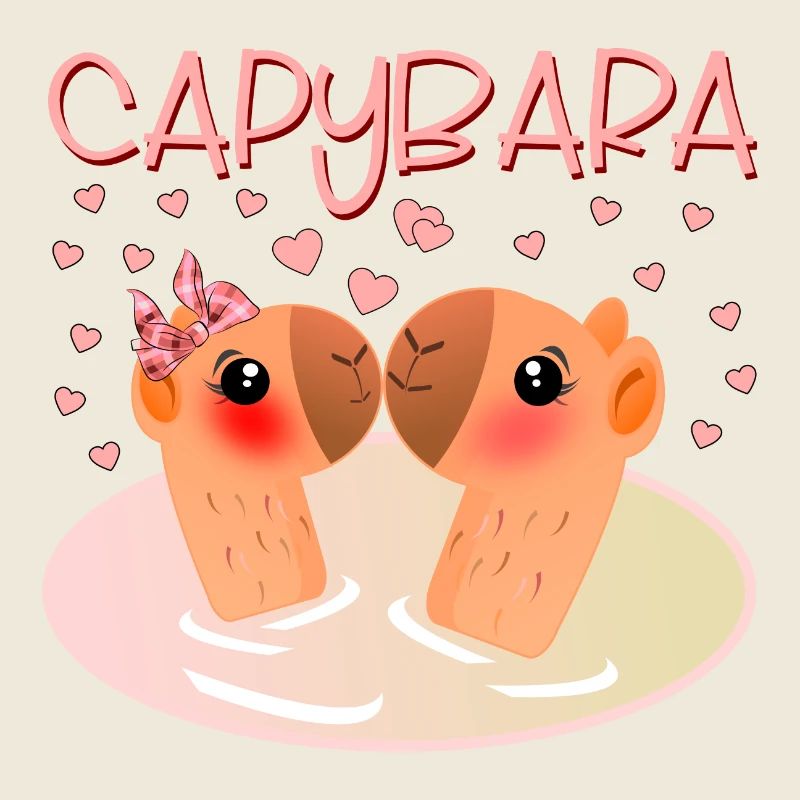CAPYBARA PAARE ICH LIEBE DICH