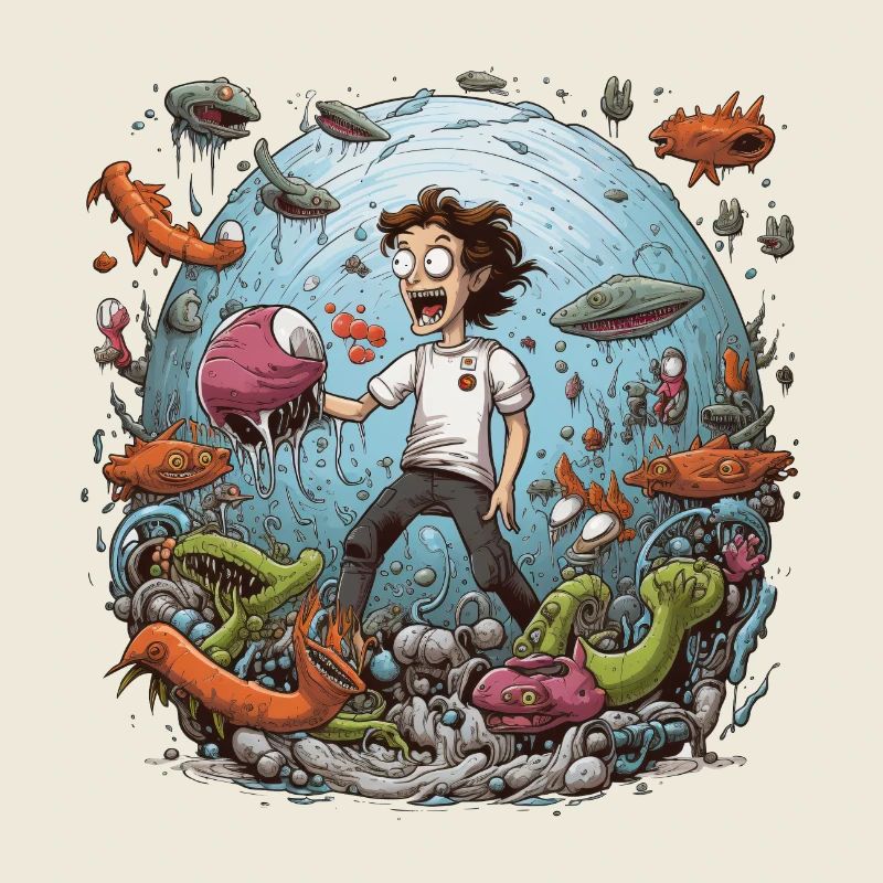 Funny Alien Planet Confused Human Shirt