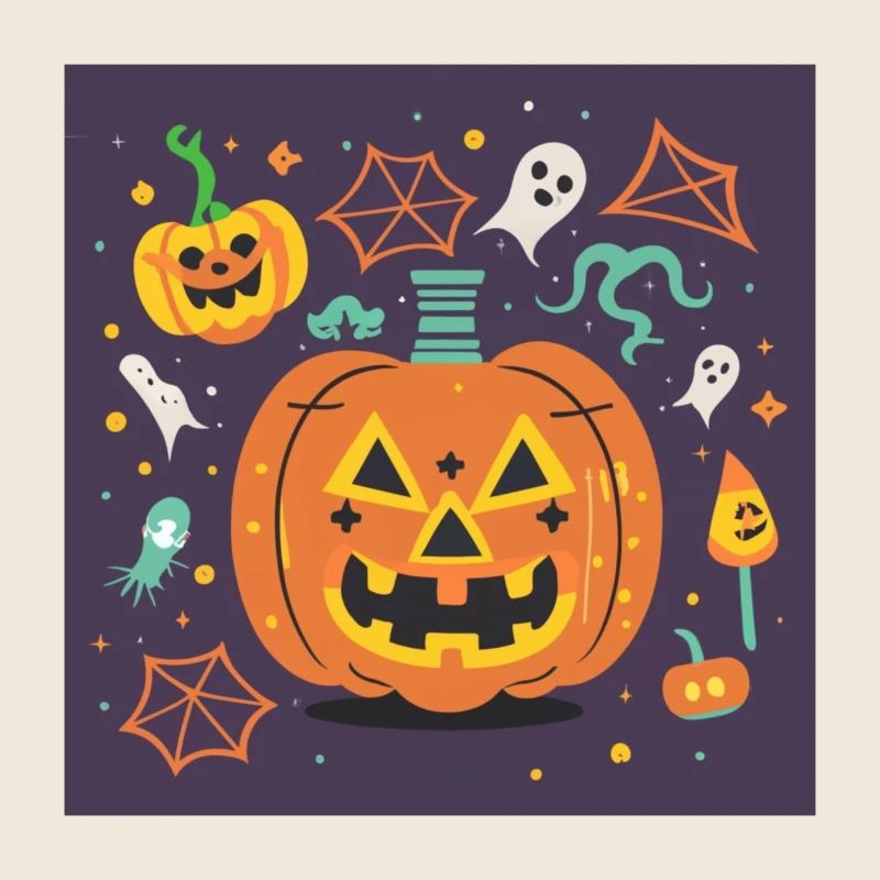 Pumpkin halloween monster