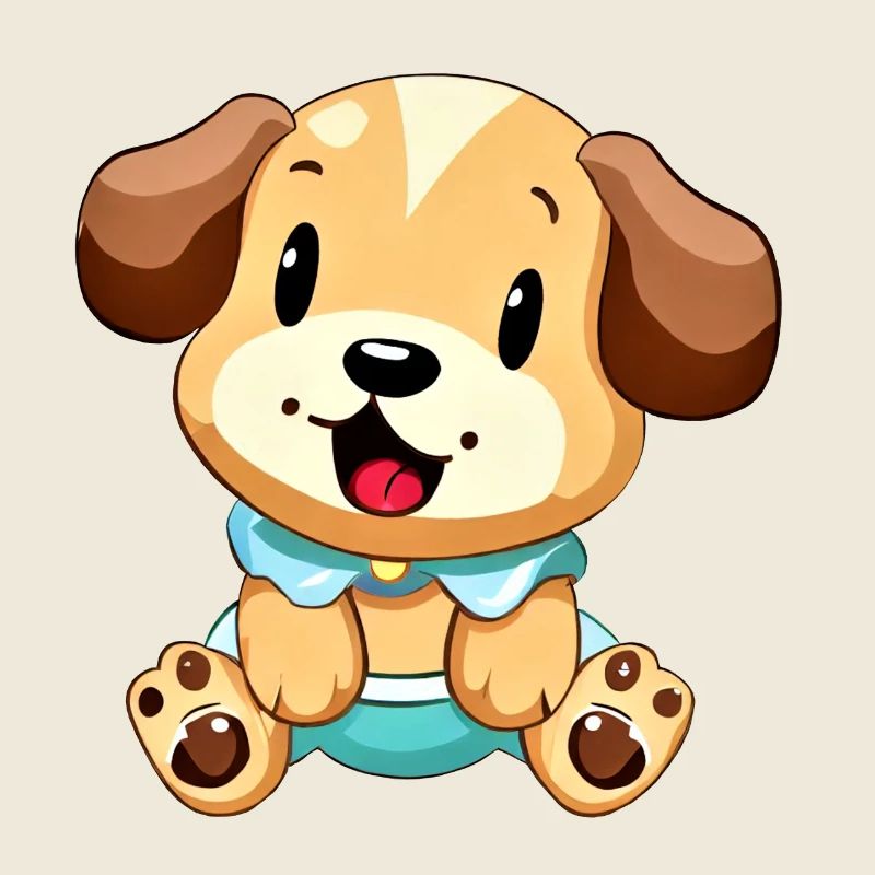 Adorable Puppy Cartoon Design
