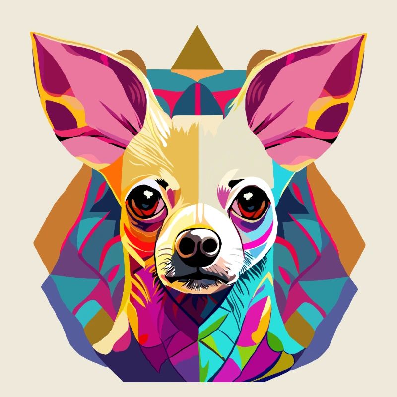 Farbenfrohe Chihuahua Illustration