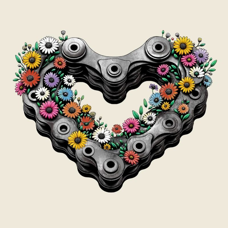 Vélo Vélo Chaîne Vélo Fleurs Cyclisme