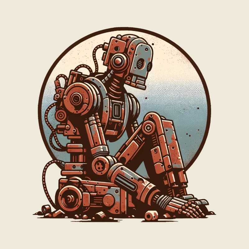 Robot, Romance, Chagrin d’amour, Rétro, Triste