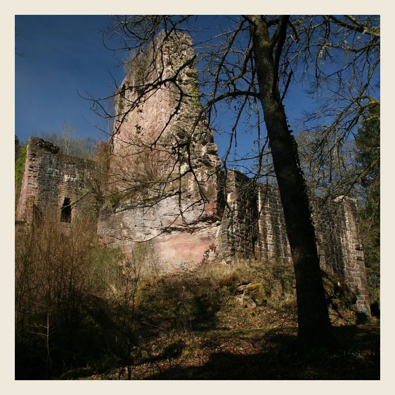 Ruines mystiques du château de Waldeck (nord de la Forêt-Noire)