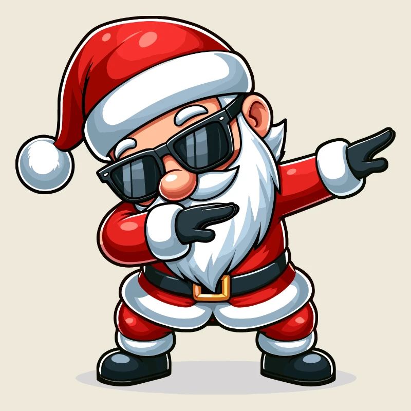 Weihnachtsmann mit Sonnenbrille Xmas Kostüm