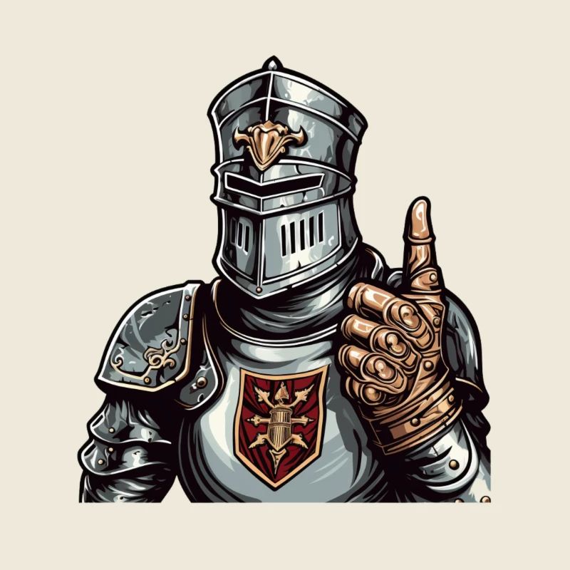 Funny Knight Thumbs Up – Fantasy RPG