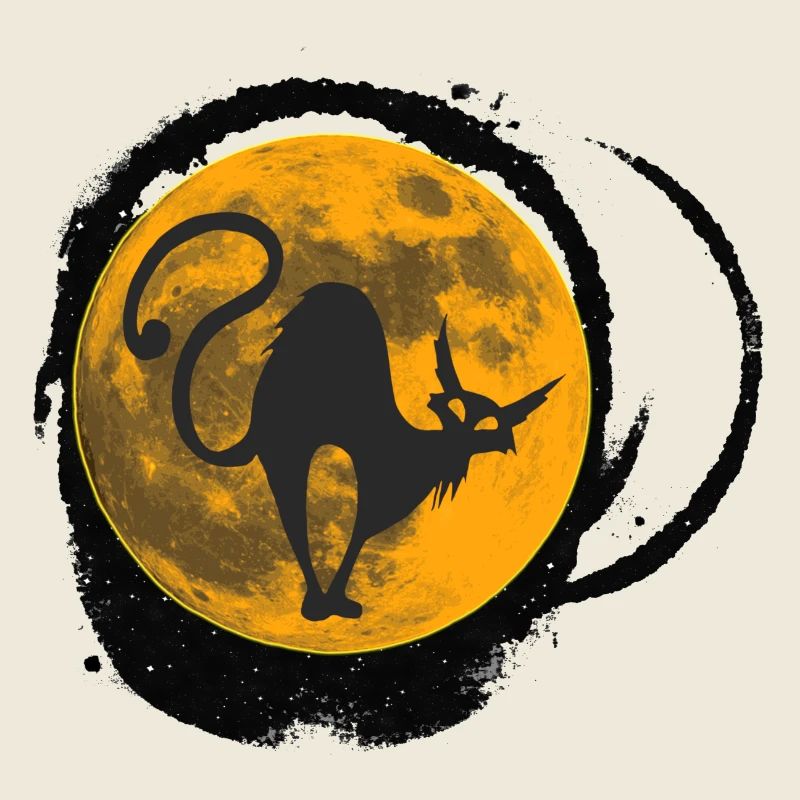abstrakte Katzen, monde, Halloween outfit