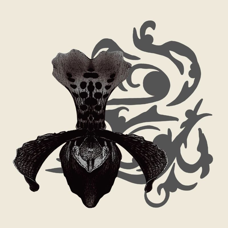 orchideen, tribals, gothic designs