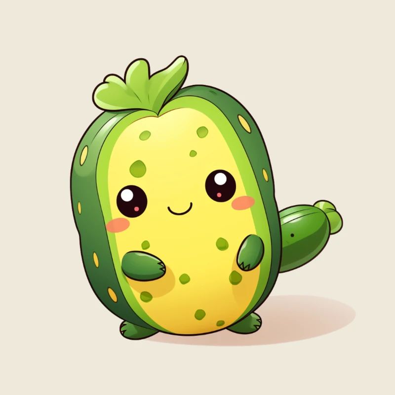 Dancing Kawaii Cactus Cucumber Male