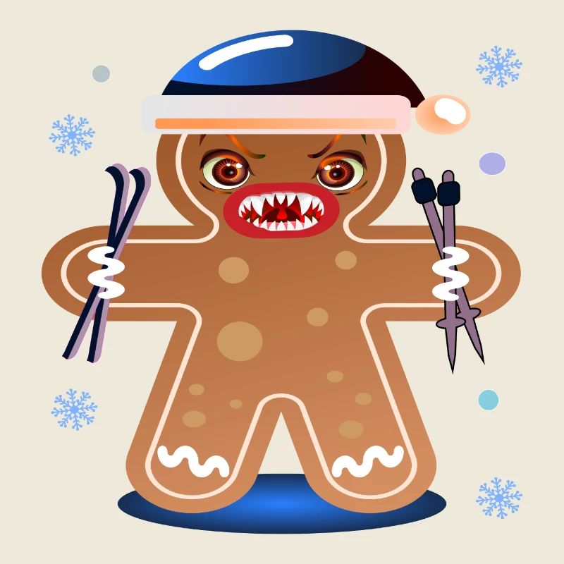 GINGERBREAD SKIING - ANGRY SKIER