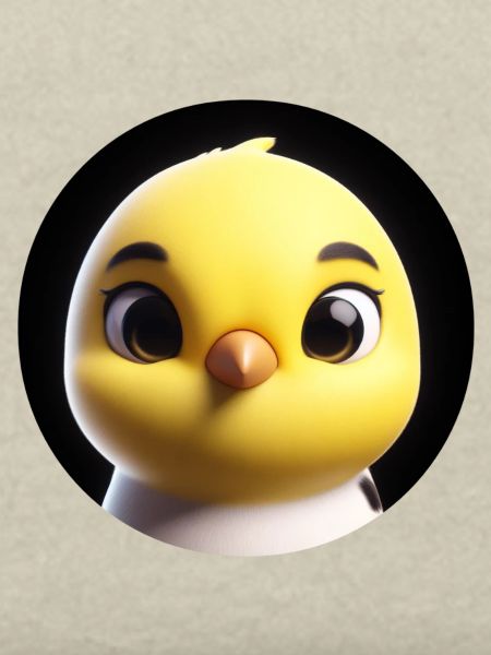 Chicks in animation style