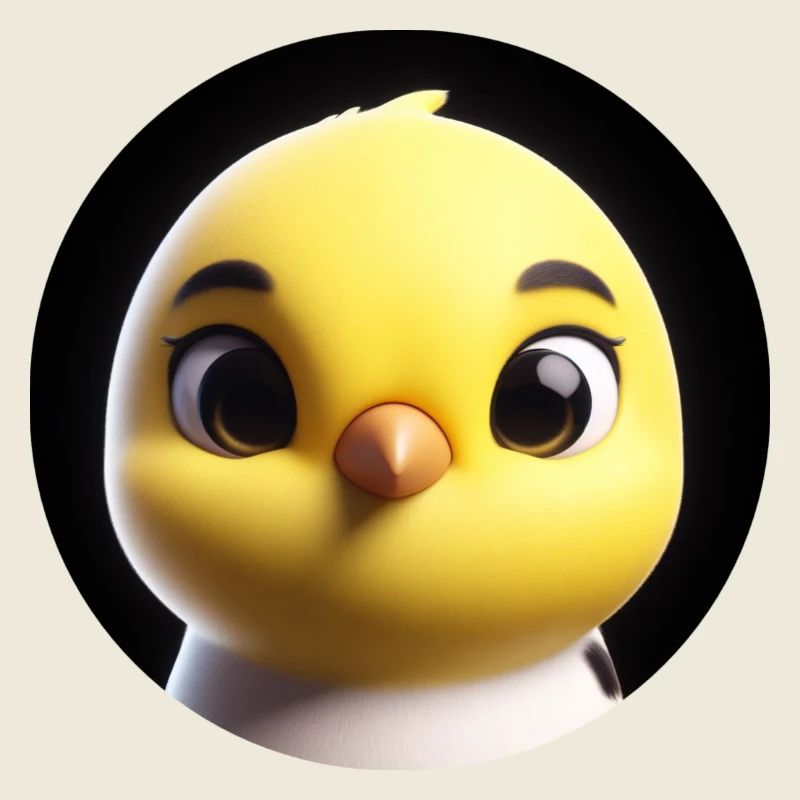 Küken im Animationsstil