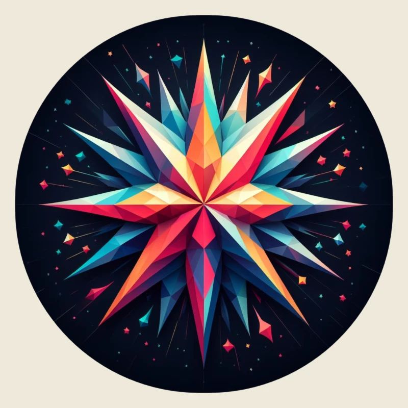Polygon Star Colorful