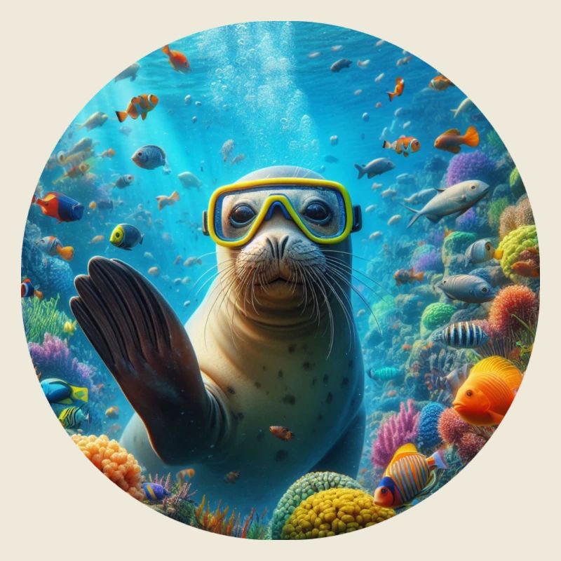 Robe ondulant sous l’eau avec des lunettes de plongée