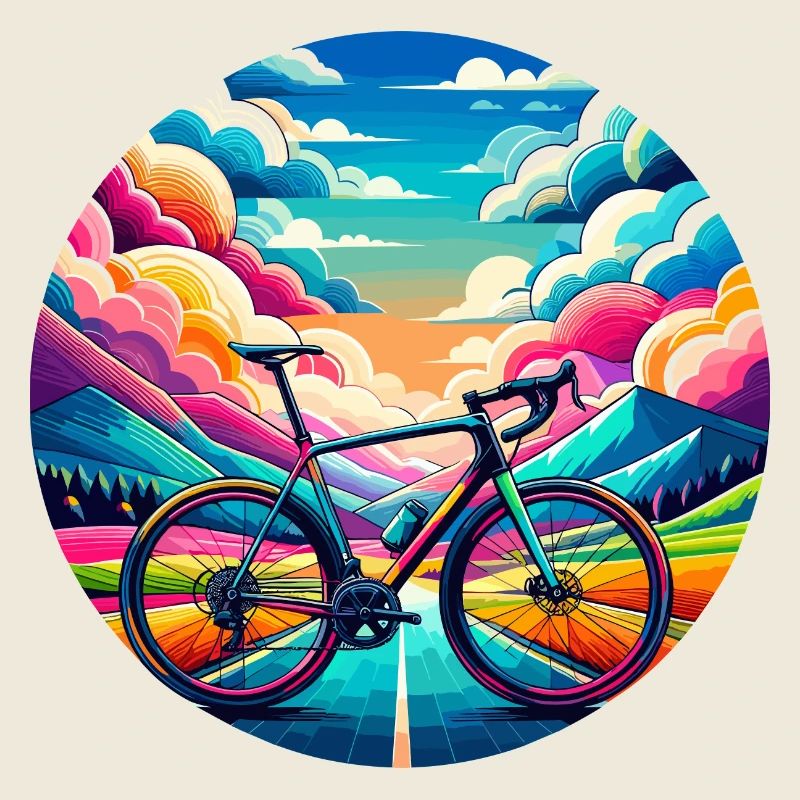 Rennrad in märchenhaften Farben
