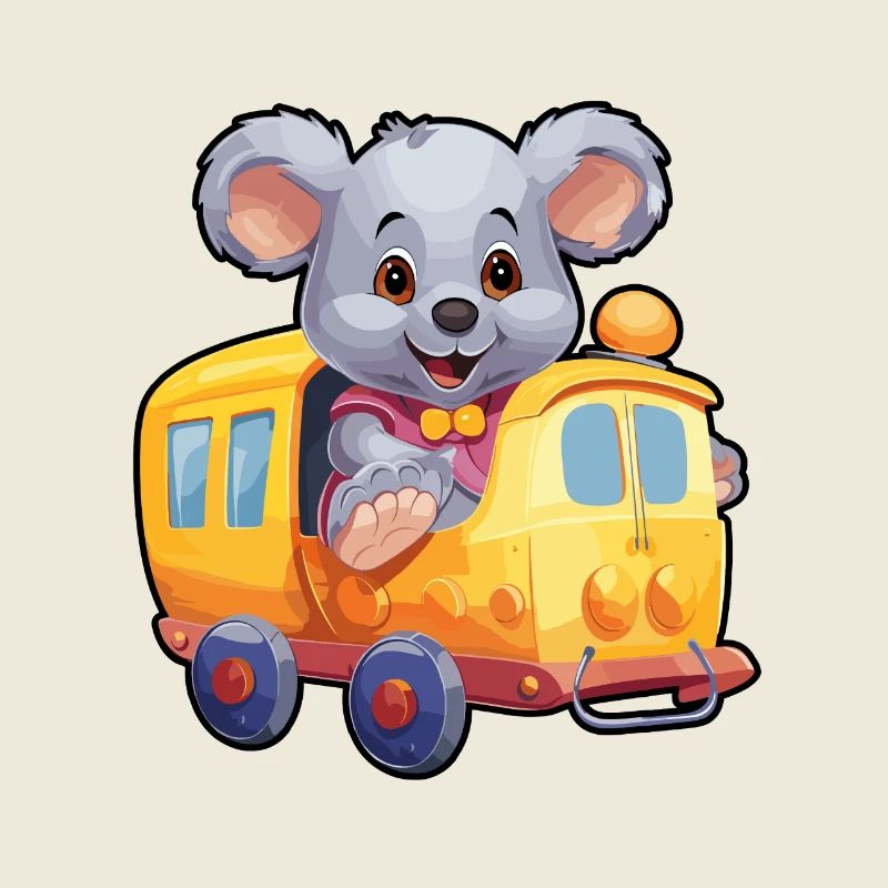Koala Koalabär Eisenbahn Koala Bär fährt Eisenbahn