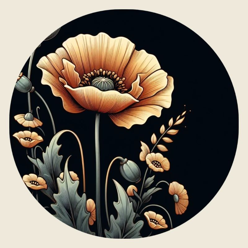 Fleur, Orange, Beige, Naturel, Botanique