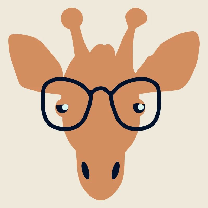 Giraffe mit Durchblick