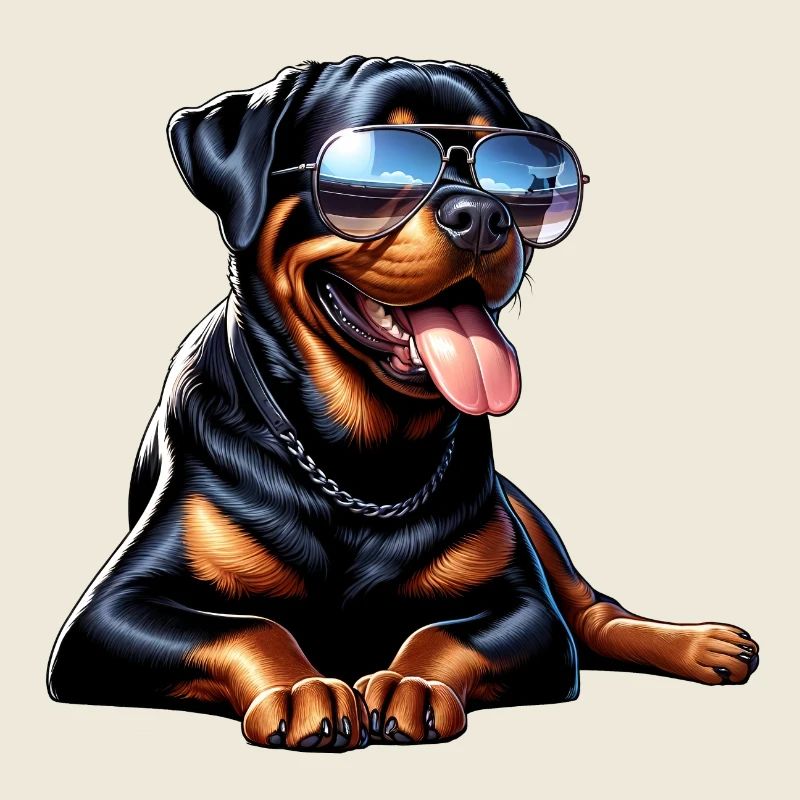Motif de chien Rottweiler