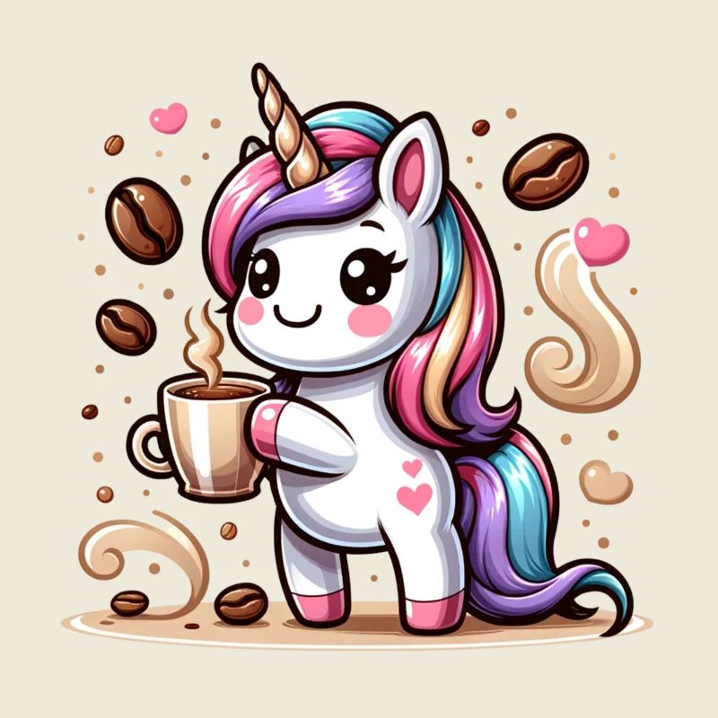 Einhorn-Café-Süchtiger: Magische Kaffeepause