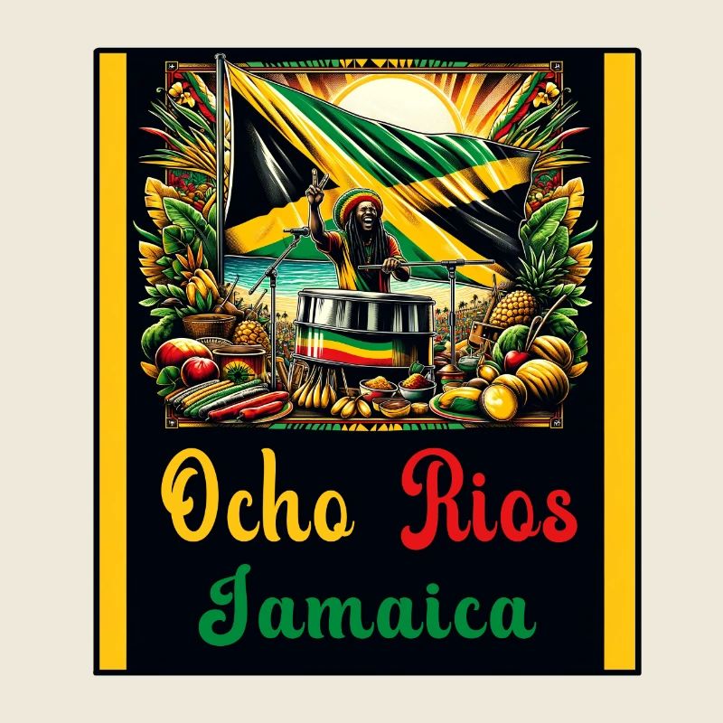 Jamaica Ocho Rios Reggae Design