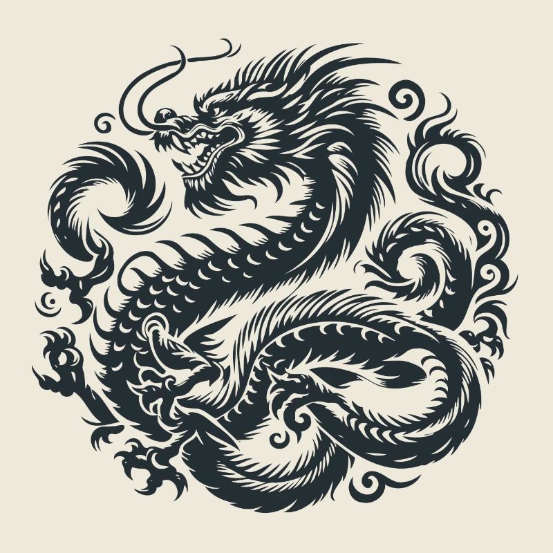 Chinesisches Drachen-Tattoo