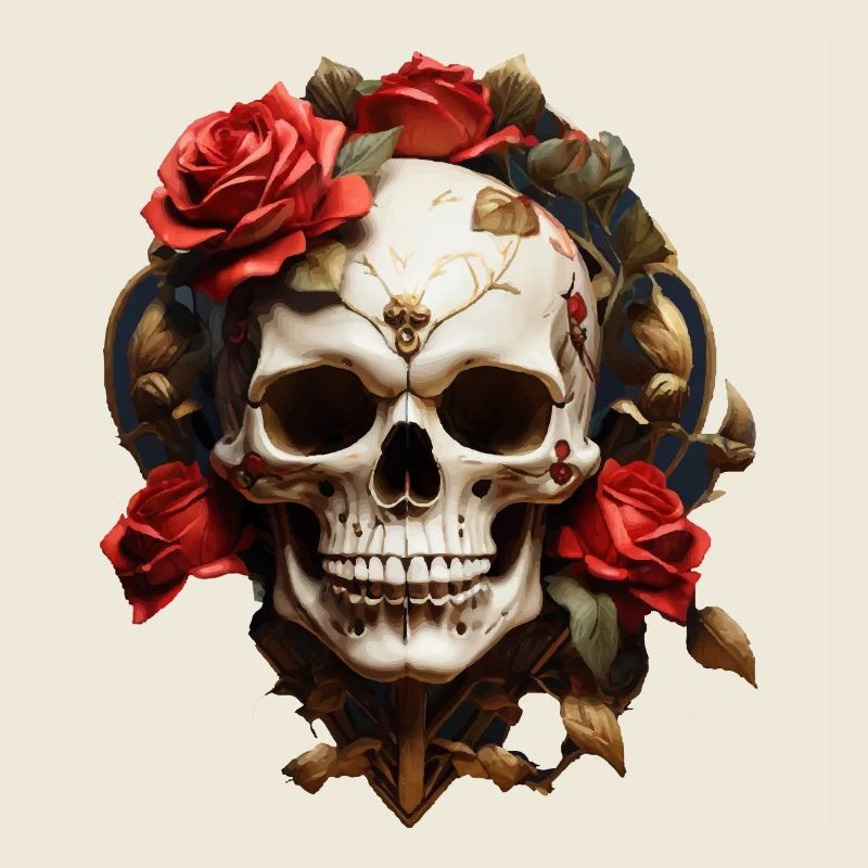 Rosen-Schädel Kranz