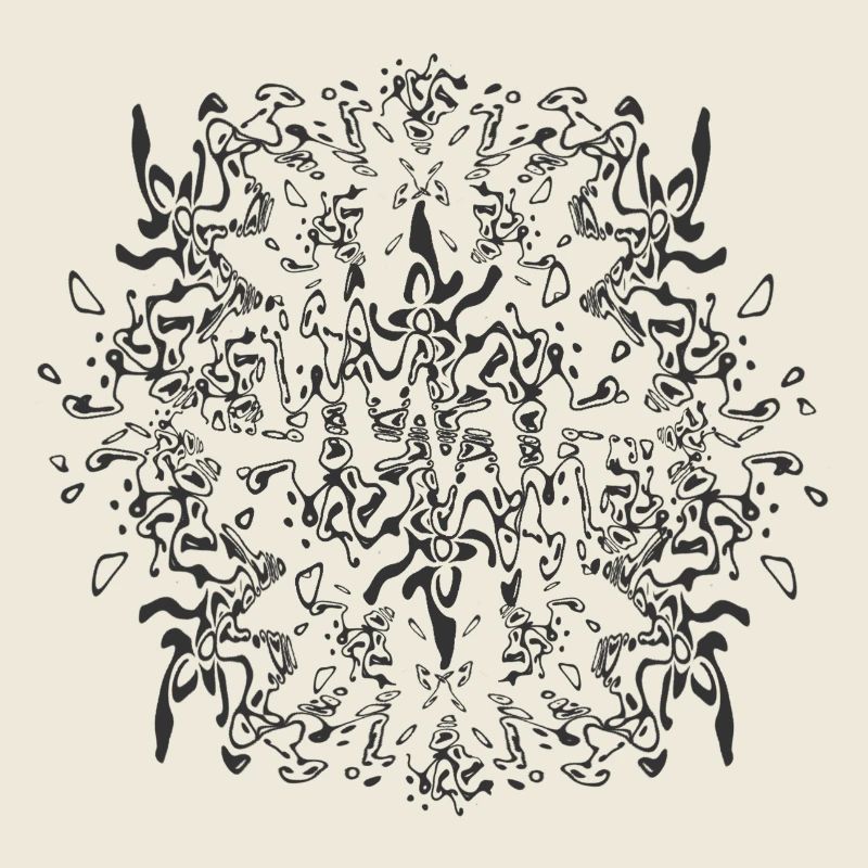 Motif abstrait de mandala noir
