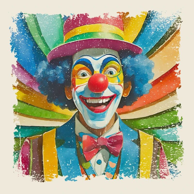 clown drôle dans un style comique