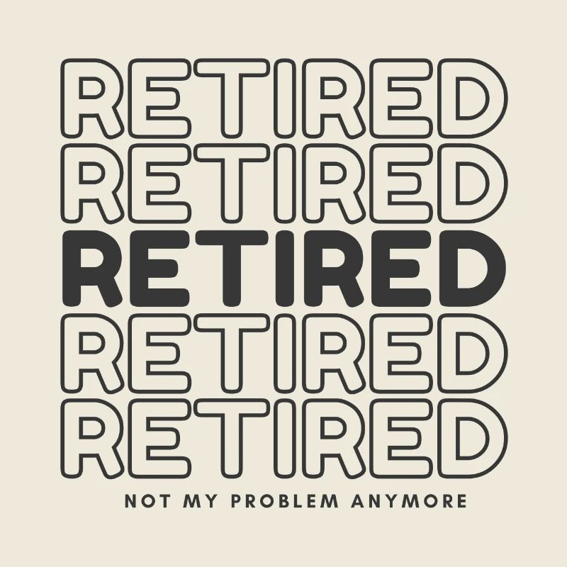 Retiré répété mot rétro conception de retraite.