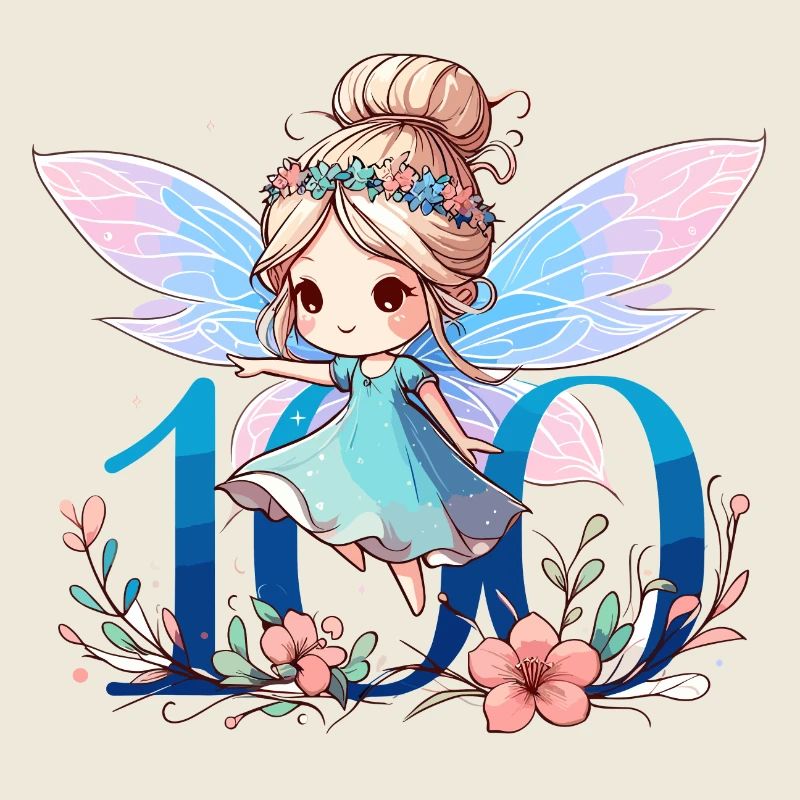 100 Jahre Fee Elfe süß Geburtstag Geschenk