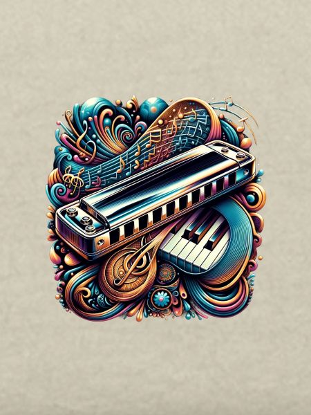 Design abstrait d'harmonica